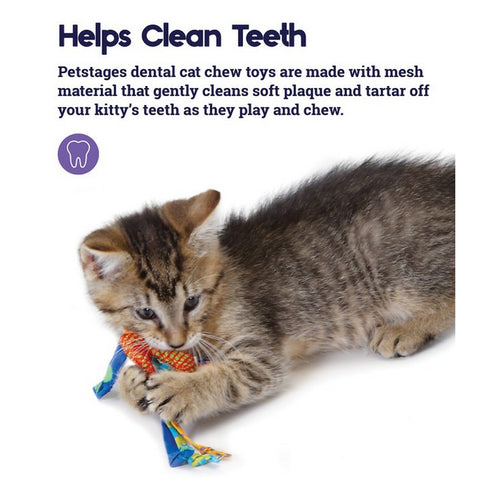 PetStages Catnip Dental Health Cat Chew Toy 2 Pack Multi - Poudre Pet & Feed Supply 2